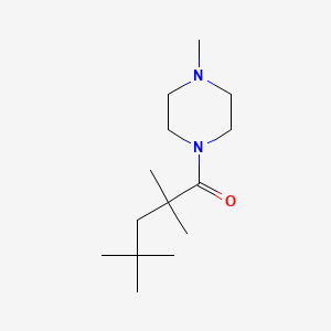 molecular formula C14H28N2O B13830304 Piperazine, 1-methyl-4-(2,2,4,4-tetramethylvaleryl)- CAS No. 32905-69-4