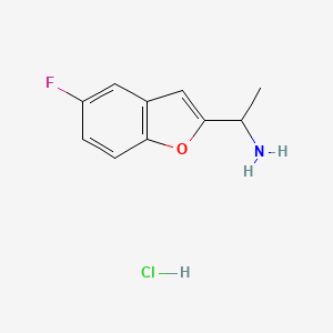1-(5-Fluoro-1-benzofuran-2-yl)ethan-1-amine hydrochloride