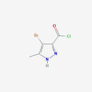 molecular formula C5H4BrClN2O B1383033 4-Bromo-5-methyl-1H-pyrazole-3-carbonyl chloride CAS No. 1858240-13-7
