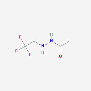 molecular formula C4H7F3N2O B1383036 N'-(2,2,2-trifluoroethyl)acetohydrazide CAS No. 1849282-54-7