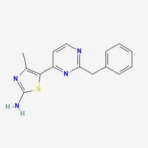 molecular formula C15H14N4S B1383039 5-(2-Benzylpyrimidin-4-yl)-4-methylthiazol-2-amine CAS No. 1217487-07-4