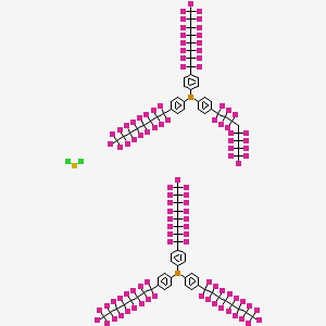 molecular formula C84H26Cl2F100P2Pd B13830413 Bis(tris(4-(heptadecafluorooctyl)phe)pho 