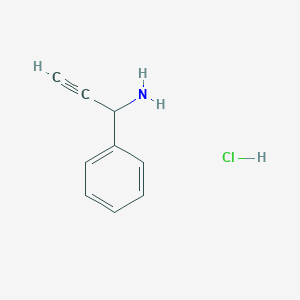 molecular formula C9H10ClN B1383042 1-Phenylprop-2-yn-1-amine hydrochloride CAS No. 157022-35-0