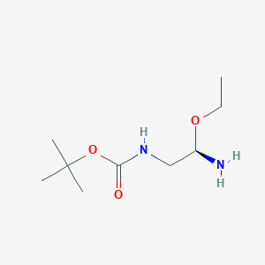 molecular formula C9H20N2O3 B13830457 tert-butyl N-[(2R)-2-amino-2-ethoxyethyl]carbamate 