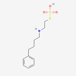 molecular formula C12H19NO3S2 B13830473 Ethanethiol, 2-(4-phenylbutyl)amino-, hydrogen sulfate (ester) CAS No. 23464-46-2