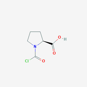 molecular formula C6H8ClNO3 B138305 (2S)-1-carbonochloridoylpyrrolidine-2-carboxylic Acid CAS No. 131180-40-0