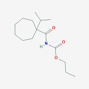 molecular formula C15H27NO3 B13830502 Ethyl N-[[1-(isopropyl)cycloheptyl]carbonyl]glycinate CAS No. 56471-39-7