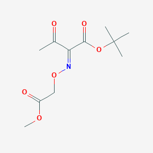 molecular formula C11H17NO6 B1383051 tert-butyl (2E)-2-(2-methoxy-2-oxoethoxy)imino-3-oxobutanoate CAS No. 84080-68-2