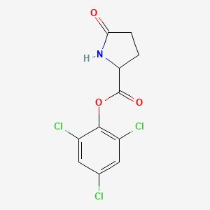molecular formula C11H8Cl3NO3 B13830516 2,4,6-Trichlorophenyl 5-oxo-L-prolinate CAS No. 59850-84-9