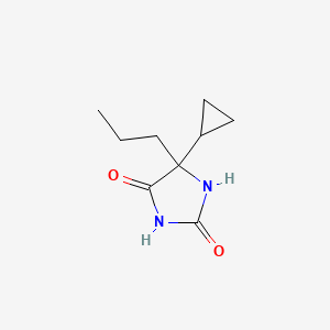 molecular formula C9H14N2O2 B1383056 5-Cyclopropyl-5-propylimidazolidine-2,4-dione CAS No. 90565-78-9
