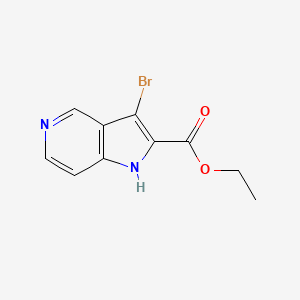 molecular formula C10H9BrN2O2 B1383058 3-Bromo-5-azaindole-2-carboxylic acid ethyl ester CAS No. 1260384-54-0