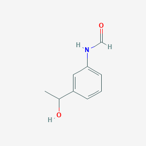 molecular formula C9H11NO2 B13830616 Formamide, N-[3-(1-hydroxyethyl)phenyl]-(9CI) 