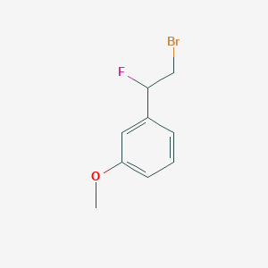 molecular formula C9H10BrFO B1383063 1-(2-Bromo-1-fluoroethyl)-3-methoxybenzene CAS No. 1785433-77-3