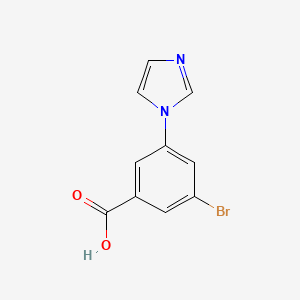 molecular formula C10H7BrN2O2 B1383064 3-Bromo-5-(imidazol-1-yl)benzoic acid CAS No. 1596778-10-7