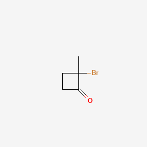 molecular formula C5H7BrO B13830653 Cyclobutanone, 2-bromo-2-methyl- 