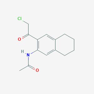 molecular formula C14H16ClNO2 B13830654 N-[3-(Chloroacetyl)-5,6,7,8-tetrahydro-2-naphthalenyl]acetamide 