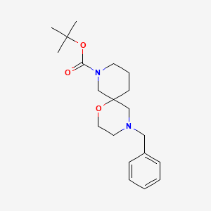 molecular formula C20H30N2O3 B1383066 tert-Butyl 4-benzyl-1-oxa-4,8-diazaspiro[5.5]undecane-8-carboxylate CAS No. 1445950-77-5