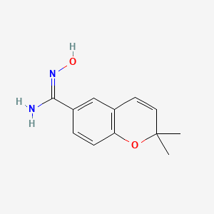 molecular formula C12H14N2O2 B13830686 N'-Hydroxy-2,2-dimethyl-2H-chromene-6-carboximidamide 