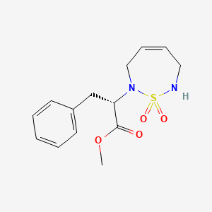 molecular formula C14H18N2O4S B13830704 methyl (2S)-2-(1,1-dioxo-3,6-dihydro-2H-1,2,7-thiadiazepin-7-yl)-3-phenylpropanoate 
