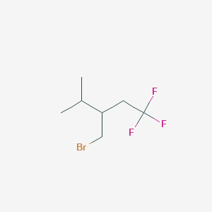 molecular formula C7H12BrF3 B1383073 3-(Bromomethyl)-1,1,1-trifluoro-4-methylpentane CAS No. 1936619-85-0