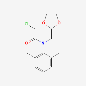 molecular formula C14H18ClNO3 B13830757 N-alpha-chloroacetyl-N-(1,3-dioxolan-2-ylmethyl)-2,6-dimethylaniline 