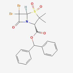 molecular formula C21H19Br2NO5S B13830769 Benzhydryl 6,6-dibromopenicillinate sulfone 