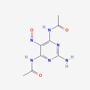 molecular formula C8H10N6O3 B13830840 N,N'-(2-Amino-5-nitrosopyrimidine-4,6-diyl)bisacetamide CAS No. 3247-56-1