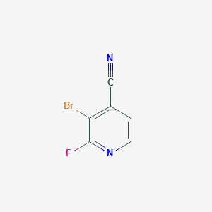 molecular formula C6H2BrFN2 B1383085 3-Bromo-2-fluoroisonicotinonitrile CAS No. 1807022-80-5