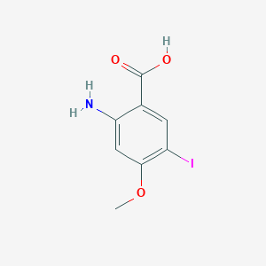 molecular formula C8H8INO3 B1383091 2-Amino-5-iodo-4-methoxybenzoic acid CAS No. 1335203-40-1