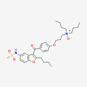 molecular formula C31H44N2O6S B13830925 N-Butyl-N-(3-(4-(2-butyl-5-(methylsulfonamido)benzofuran-3-carbonyl)phenoxy)propyl)butan-1-amine Oxide 