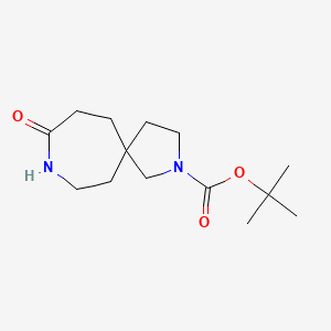 molecular formula C14H24N2O3 B1383096 tert-Butyl 9-oxo-2,8-diazaspiro[4.6]undecane-2-carboxylate CAS No. 1341039-06-2
