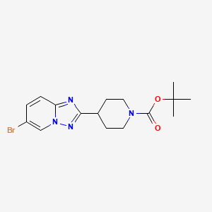 molecular formula C16H21BrN4O2 B1383097 tert-Butyl 4-(6-bromo-[1,2,4]triazolo[1,5-a]pyridin-2-yl)piperidine-1-carboxylate CAS No. 1422344-42-0