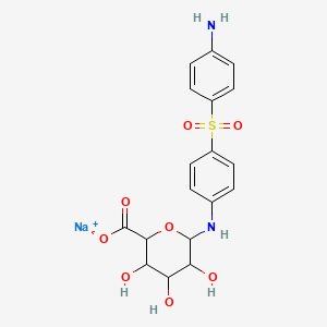 molecular formula C18H19N2NaO8S B13830997 Dapsone N-beta-D-Glucuronide Sodium Salt 