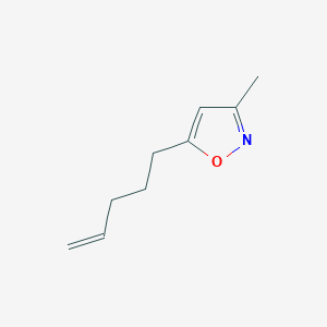 molecular formula C9H13NO B138310 3-Methyl-5-pent-4-enyl-1,2-oxazole CAS No. 130628-71-6