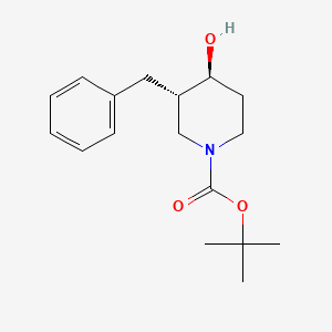 molecular formula C17H25NO3 B1383105 反式-叔丁基 3-苄基-4-羟基哌啶-1-羧酸酯 CAS No. 1445951-69-8
