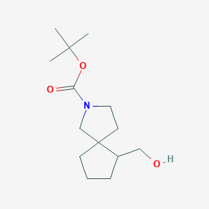 molecular formula C14H25NO3 B1383107 tert-Butyl 6-(hydroxymethyl)-2-azaspiro[4.4]nonane-2-carboxylate CAS No. 1445950-94-6