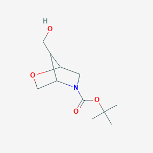 molecular formula C11H19NO4 B1383111 tert-Butyl 7-(hydroxymethyl)-2-oxa-5-azabicyclo[2.2.1]heptane-5-carboxylate CAS No. 1290556-88-5