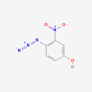 molecular formula C6H4N4O3 B1383114 4-Azido-3-nitrophenol CAS No. 6086-33-5