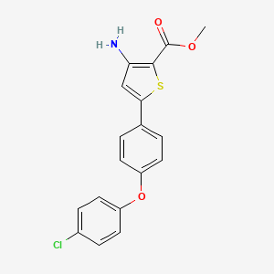 molecular formula C18H14ClNO3S B1383119 Methyl 5-(4-(4-chlorophenoxy)phenyl)-3-aminothiophene-2-carboxylate CAS No. 1159981-24-4
