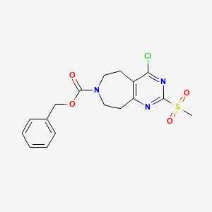 Benzyl 4-chloro-2-(methylsulfonyl)-8,9-dihydro-5H-pyrimido[4,5-d]azepine-7(6H)-carboxylate