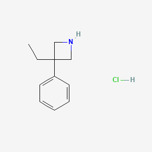molecular formula C11H16ClN B1383128 3-Ethyl-3-phenylazetidine hydrochloride CAS No. 91245-56-6