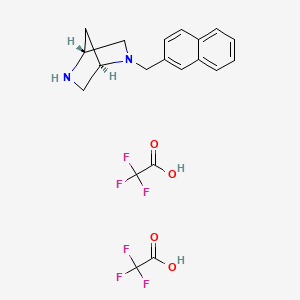 molecular formula C20H20F6N2O4 B13831284 (1R,4R)-2-(naphthalen-2-ylmethyl)-2,5-diazabicyclo[2.2.1]heptane bis(2,2,2-trifluoroacetate) 