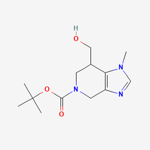 molecular formula C13H21N3O3 B1383134 叔丁基7-(羟甲基)-1-甲基-6,7-二氢-1H-咪唑并[4,5-c]吡啶-5(4H)-甲酸酯 CAS No. 1445950-83-3