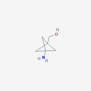 B1383137 {3-Aminobicyclo[1.1.1]pentan-1-yl}methanol CAS No. 1638767-26-6