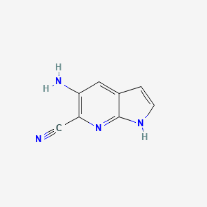 molecular formula C8H6N4 B1383139 5-Amino-6-cyano-7-azaindole CAS No. 1260382-65-7