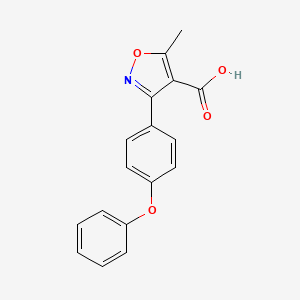 molecular formula C17H13NO4 B1383140 5-Methyl-3-(4-phenoxyphenyl)isoxazole-4-carboxylic acid CAS No. 1159981-28-8