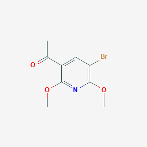 molecular formula C9H10BrNO3 B1383143 1-(5-Bromo-2,6-dimethoxy-3-pyridinyl)-ethanone CAS No. 1823958-01-5