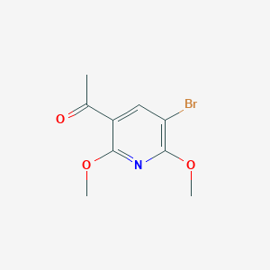 molecular formula C9H10BrNO3 B1383143 1-(5-溴-2,6-二甲氧基吡啶-3-基)乙酮 CAS No. 1823958-01-5