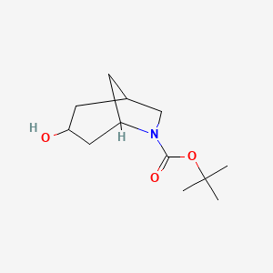 molecular formula C12H21NO3 B1383144 叔丁基 3-羟基-6-氮杂双环[3.2.1]辛烷-6-羧酸酯 CAS No. 1824023-63-3