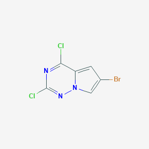 molecular formula C6H2BrCl2N3 B1383146 6-Bromo-2,4-dichloropyrrolo[2,1-f][1,2,4]triazine CAS No. 1160995-23-2